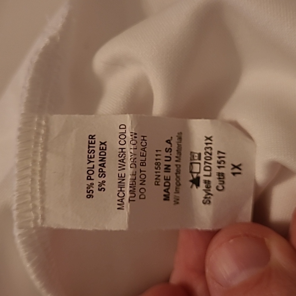 LIVD Tina Tulip Hem Pocket White Dress 1x Flowy - Picture 8 of 9